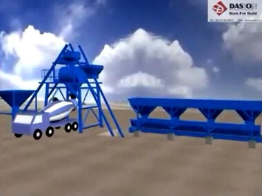 Bucket Concrete Batching Plant Working Video