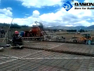 Twin Shaft Concrete Mixer Pump Working Video 